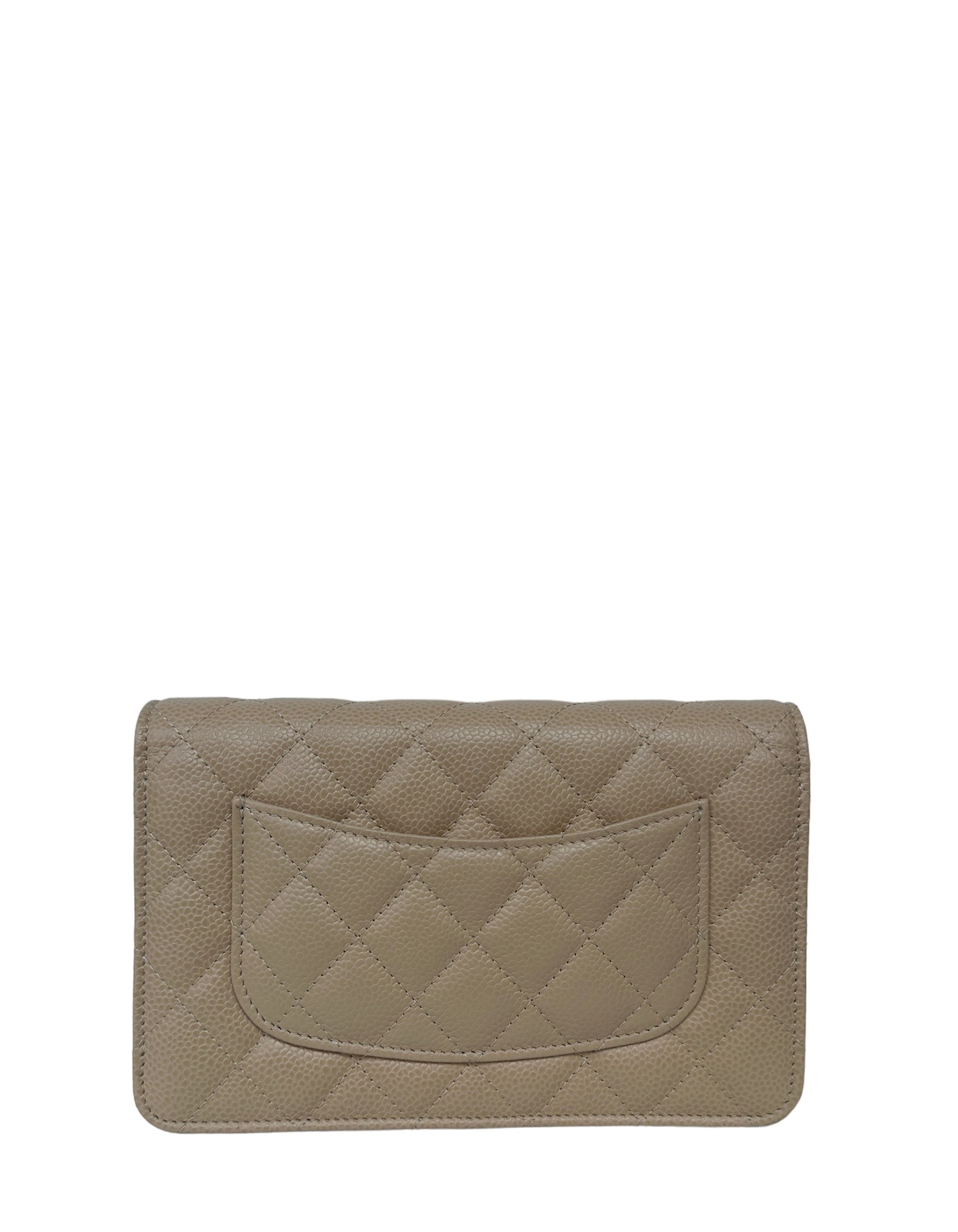 Chanel 2023 NEW Beige Quilted Caviar Crossbody Bag - Rovelle Bags