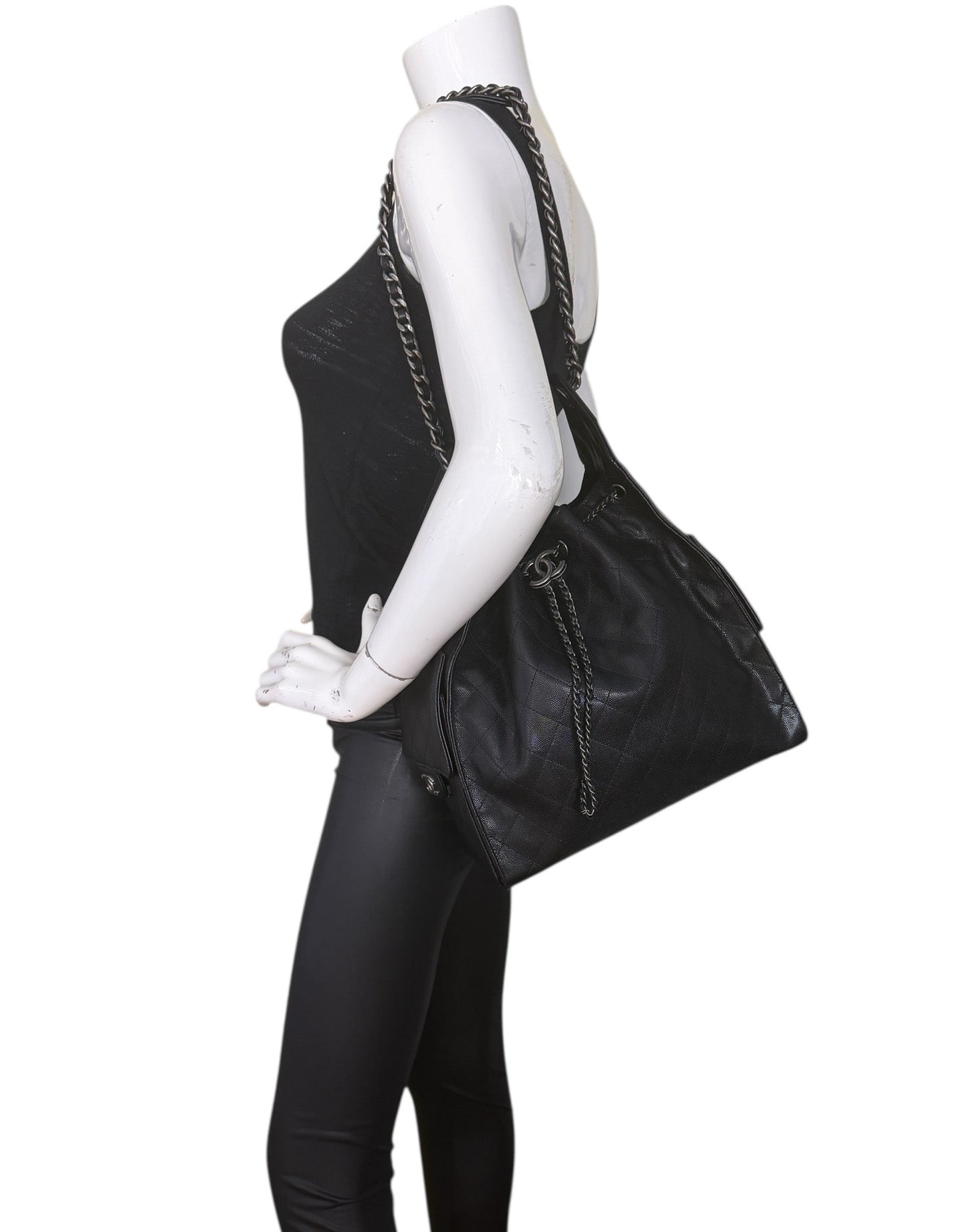 Chanel 2026 Black Leather Medium 25 Shoulder Bag - Rovelle Bags