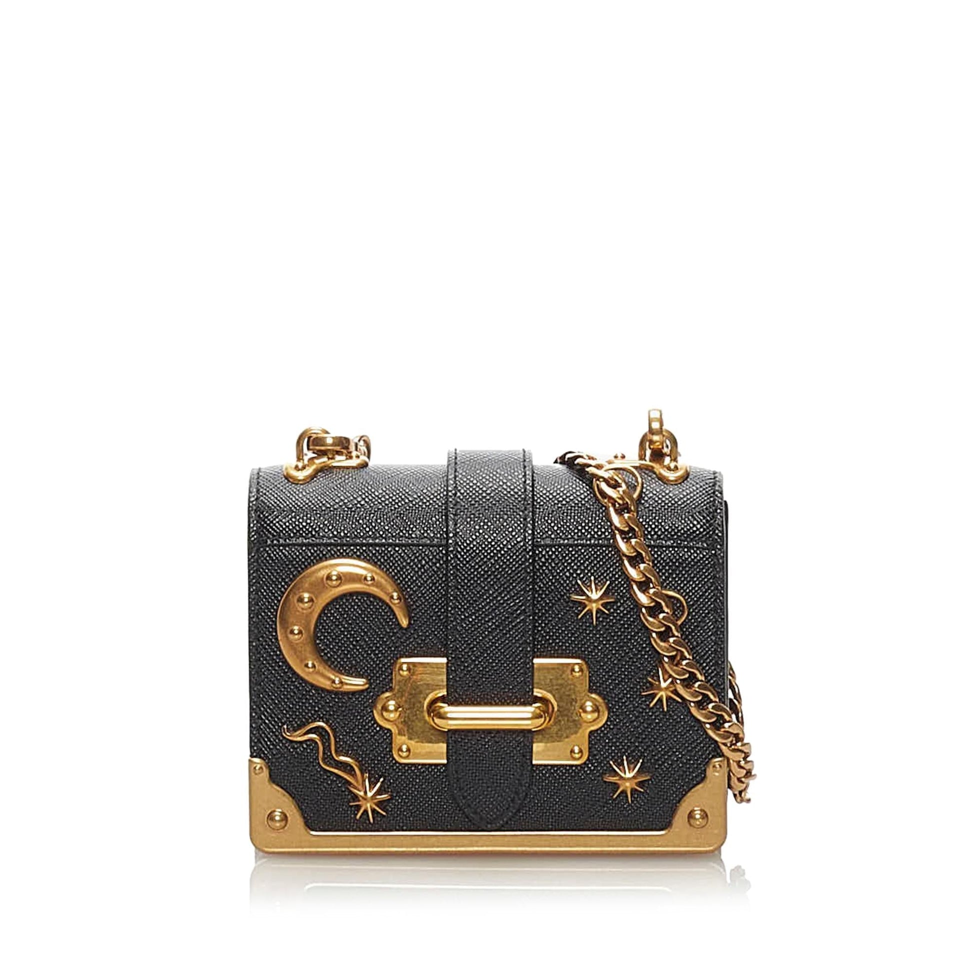 Prada Astrology Micro Cahier Leather Crossbody Bag - Rovelle Bags