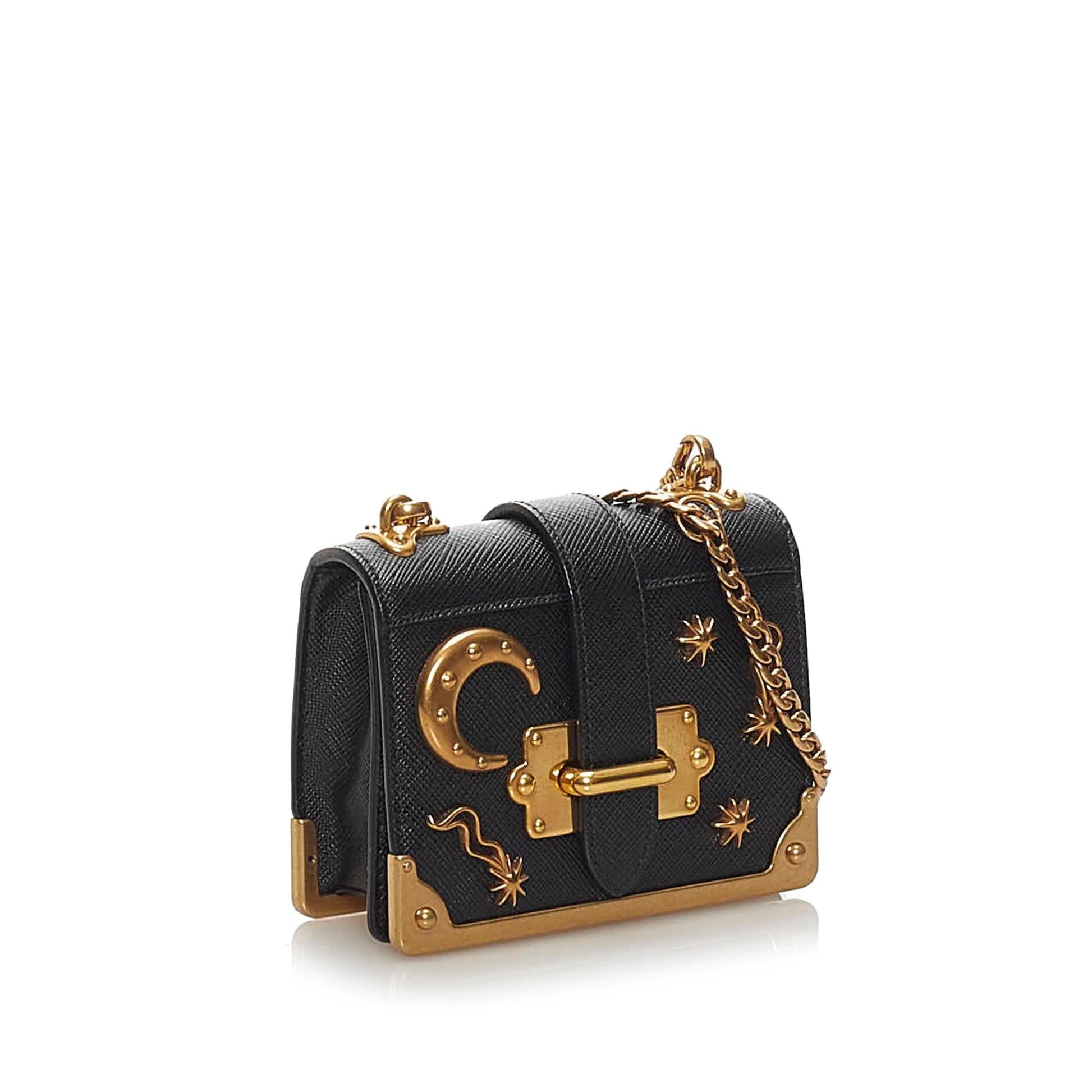Prada Astrology Micro Cahier Leather Crossbody Bag - Rovelle Bags
