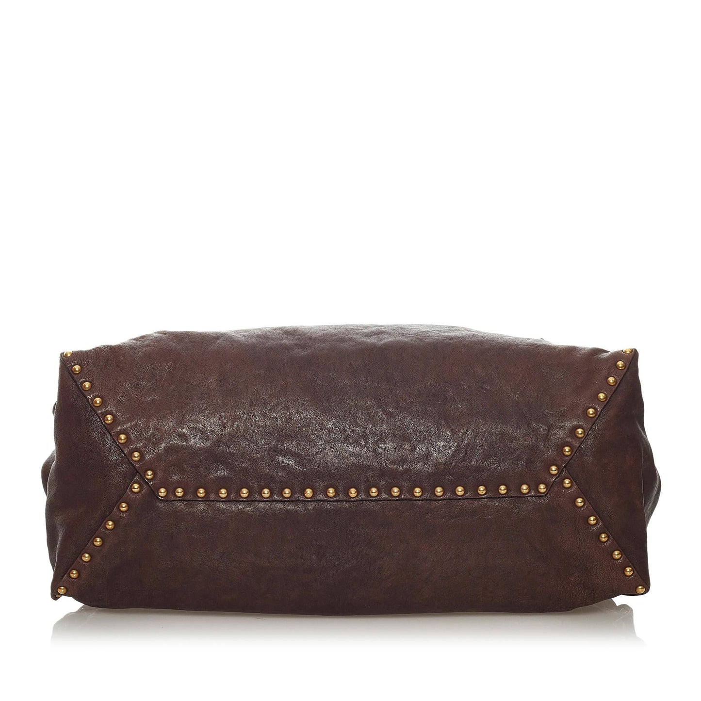 Prada Aviator Studded Leather Tote Bag - Rovelle Bags
