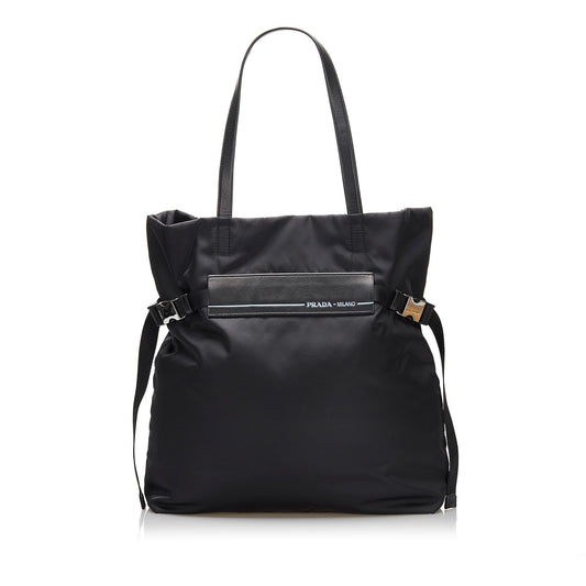 Prada Belted Logo Tessuto Tote - Rovelle Bags