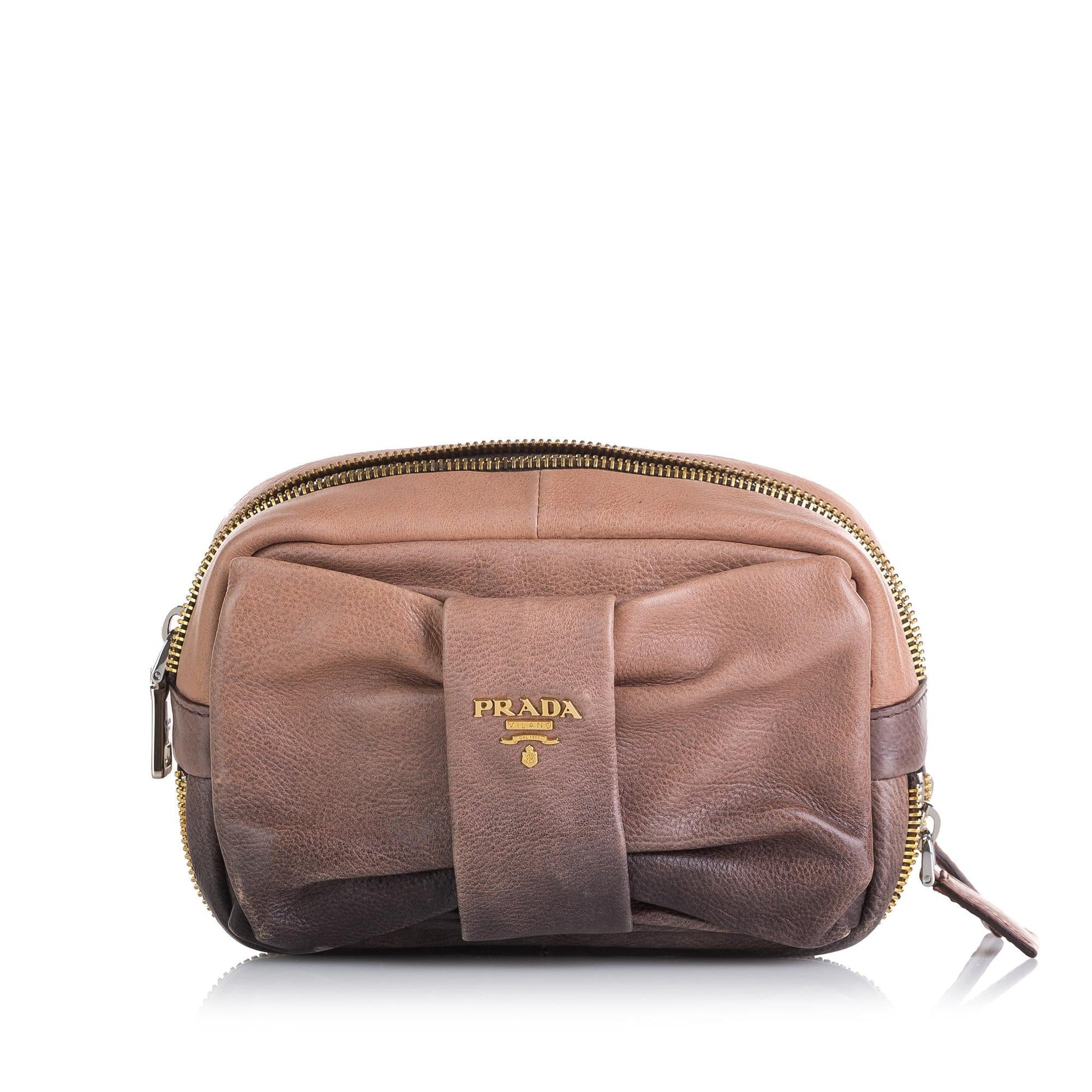 Prada Bow Leather Clutch Handbag - Rovelle Bags