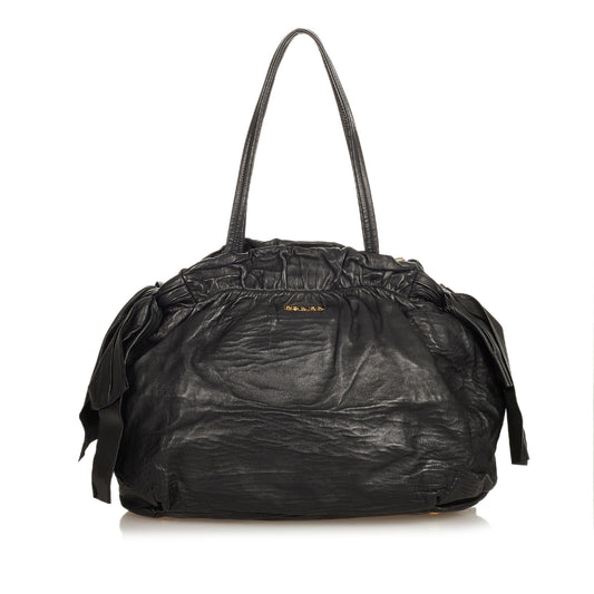 Prada Bow Leather Satchel Style 2 - Rovelle Bags