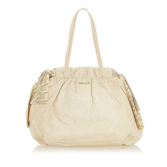Prada Bow Leather Satchel - Rovelle Bags