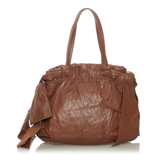 Prada Bow Nappa Leather Satchel Style 6 - Rovelle Bags
