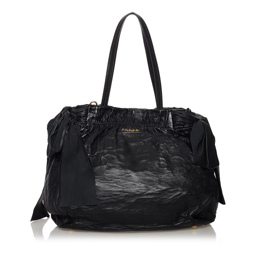 Prada Bow Nappa Leather Satchel Style 4 - Rovelle Bags