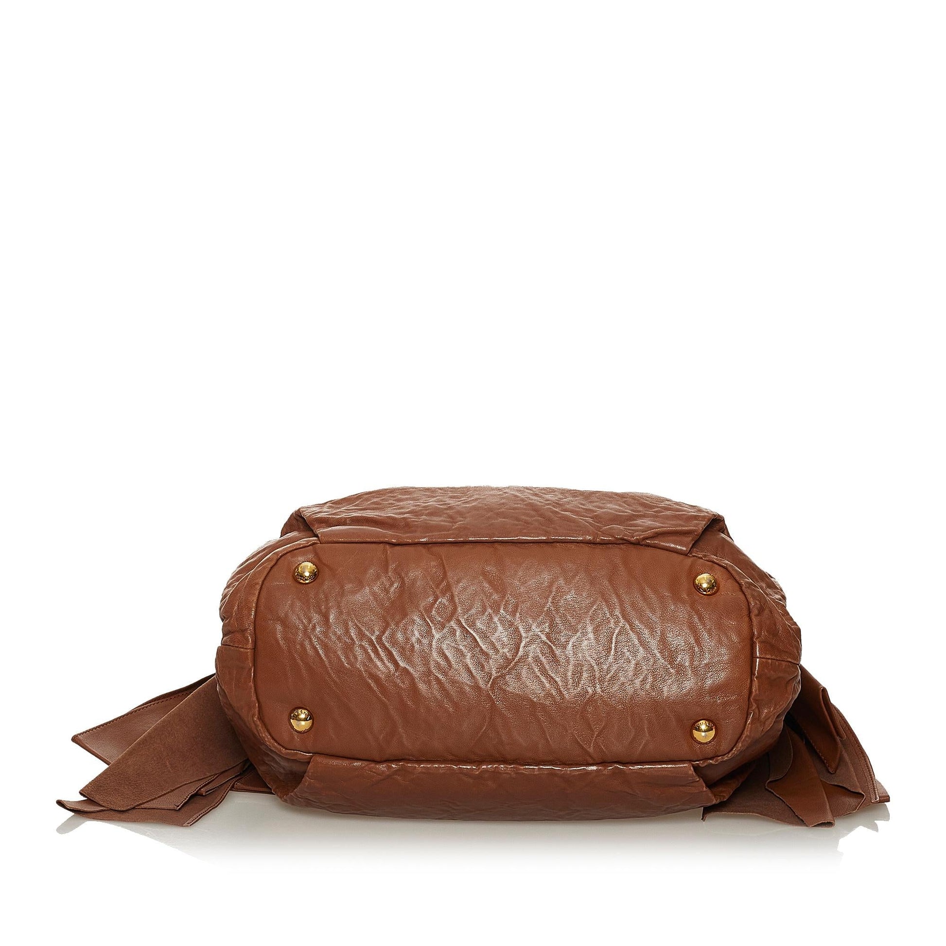 Prada Bow Nappa Leather Satchel Style 2 - Rovelle Bags