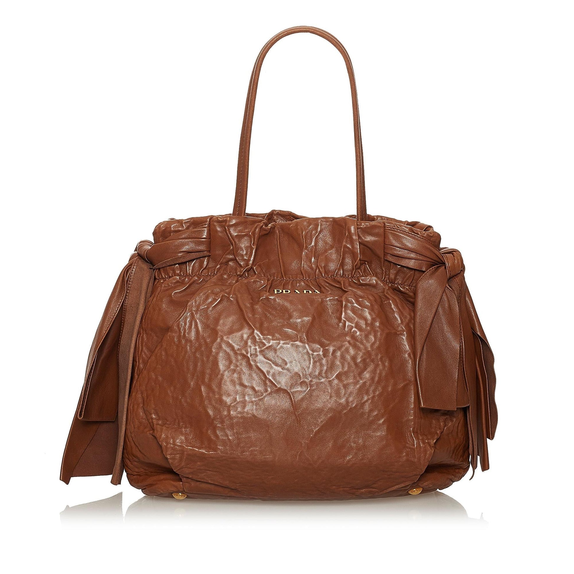 Prada Bow Nappa Leather Satchel Style 2 - Rovelle Bags