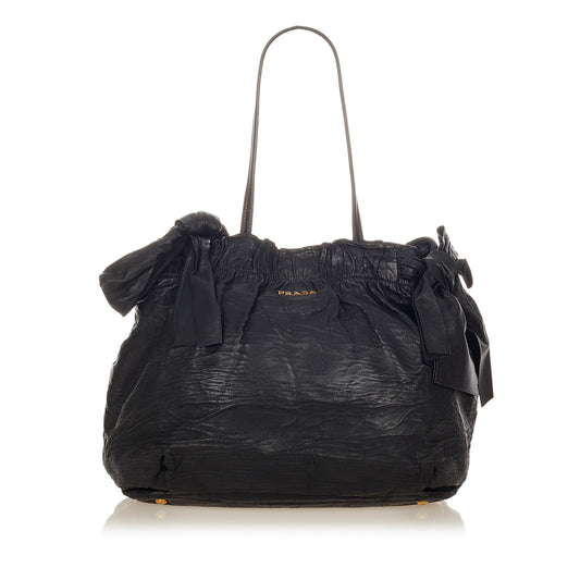 Prada Bow Nappa Leather Satchel - Rovelle Bags