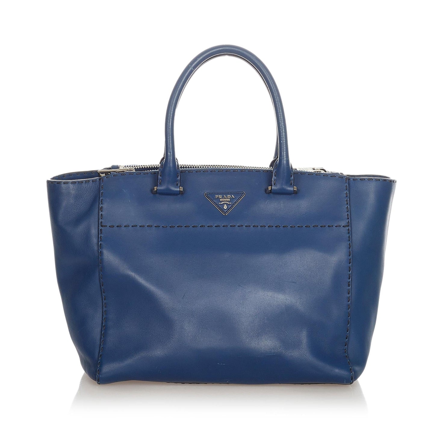Prada Caflskin Stitched Tote Bag - Rovelle Bags