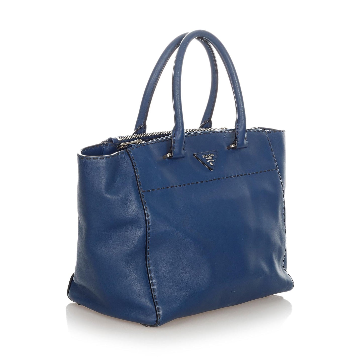 Prada Caflskin Stitched Tote Bag - Rovelle Bags