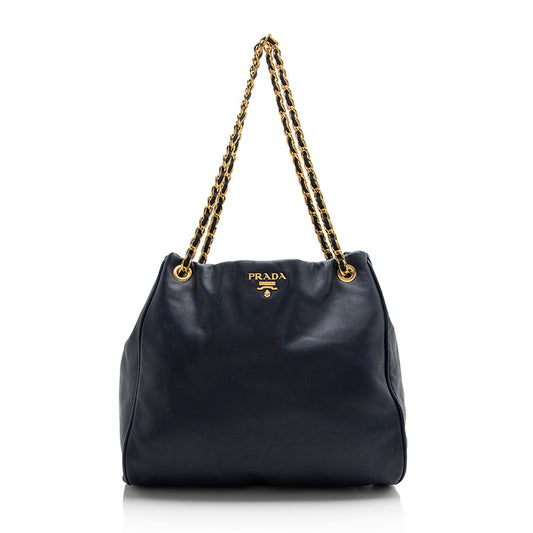 Prada Calfskin Chain Large Tote - Rovelle Bags