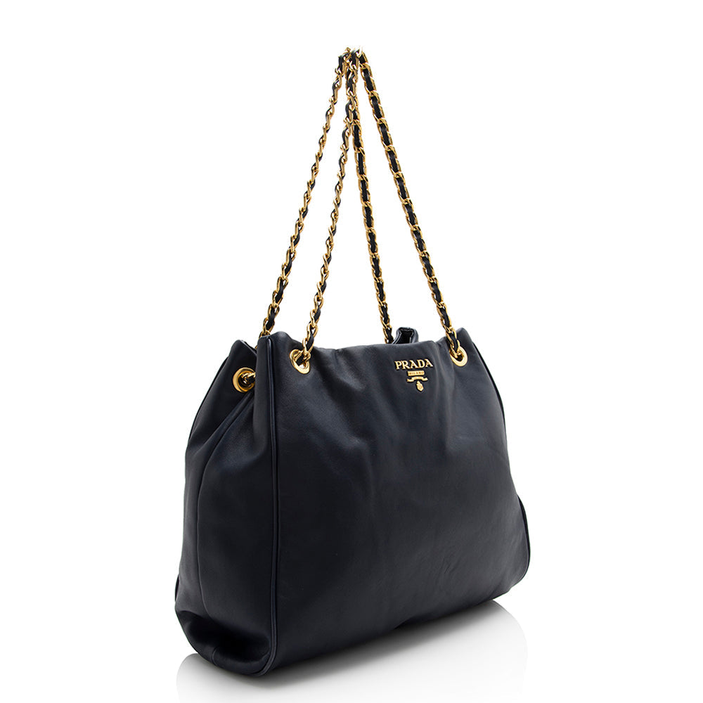 Prada Calfskin Chain Large Tote - Rovelle Bags