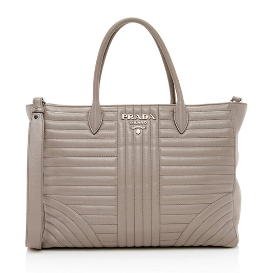Prada Calfskin Diagramme Tote Style 2 - Rovelle Bags