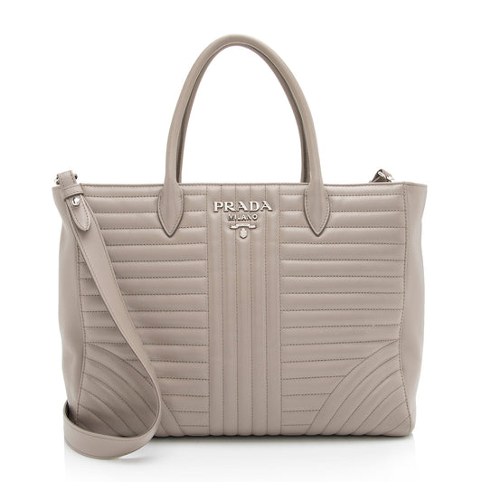 Prada Calfskin Diagramme Tote - Rovelle Bags