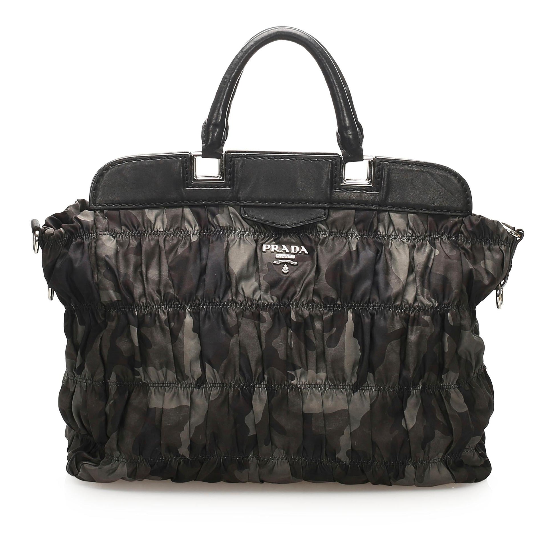 Prada Camouflage Gaufre Tessuto Tote Bag - Rovelle Bags