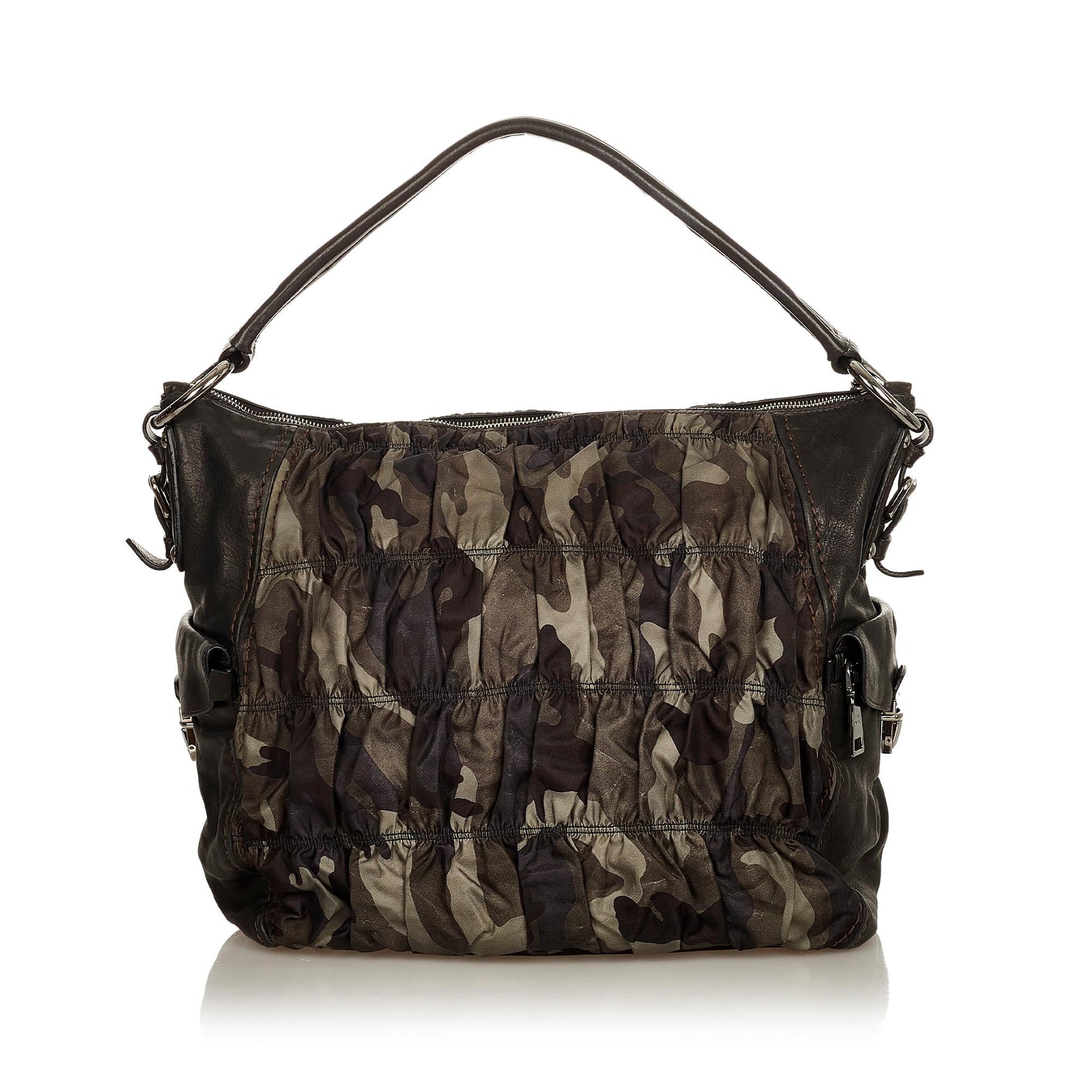 Prada Camouflage Tessuto Gaufre Tote Bag Style 2 - Rovelle Bags