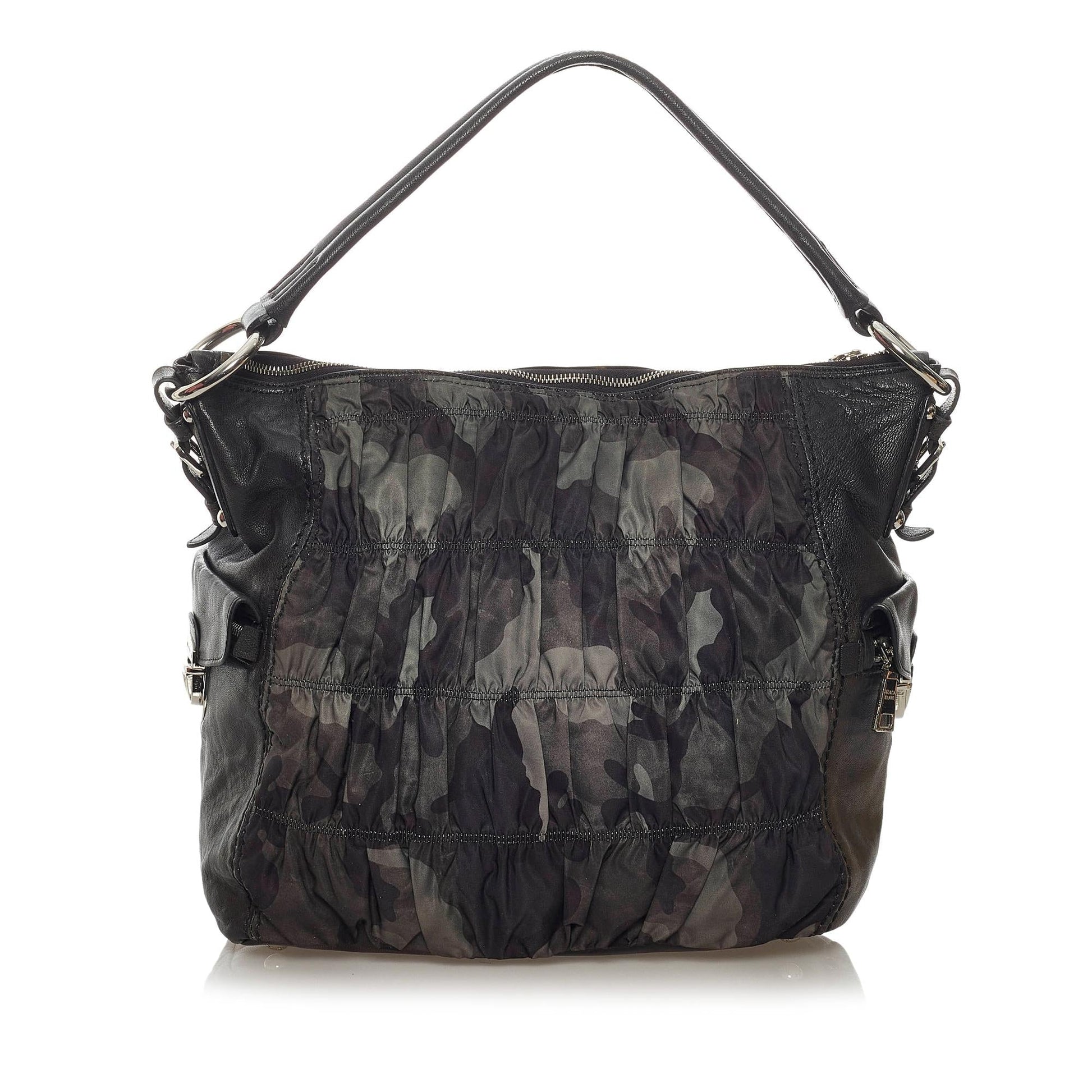 Prada Camouflage Tessuto Gaufre Tote Bag - Rovelle Bags