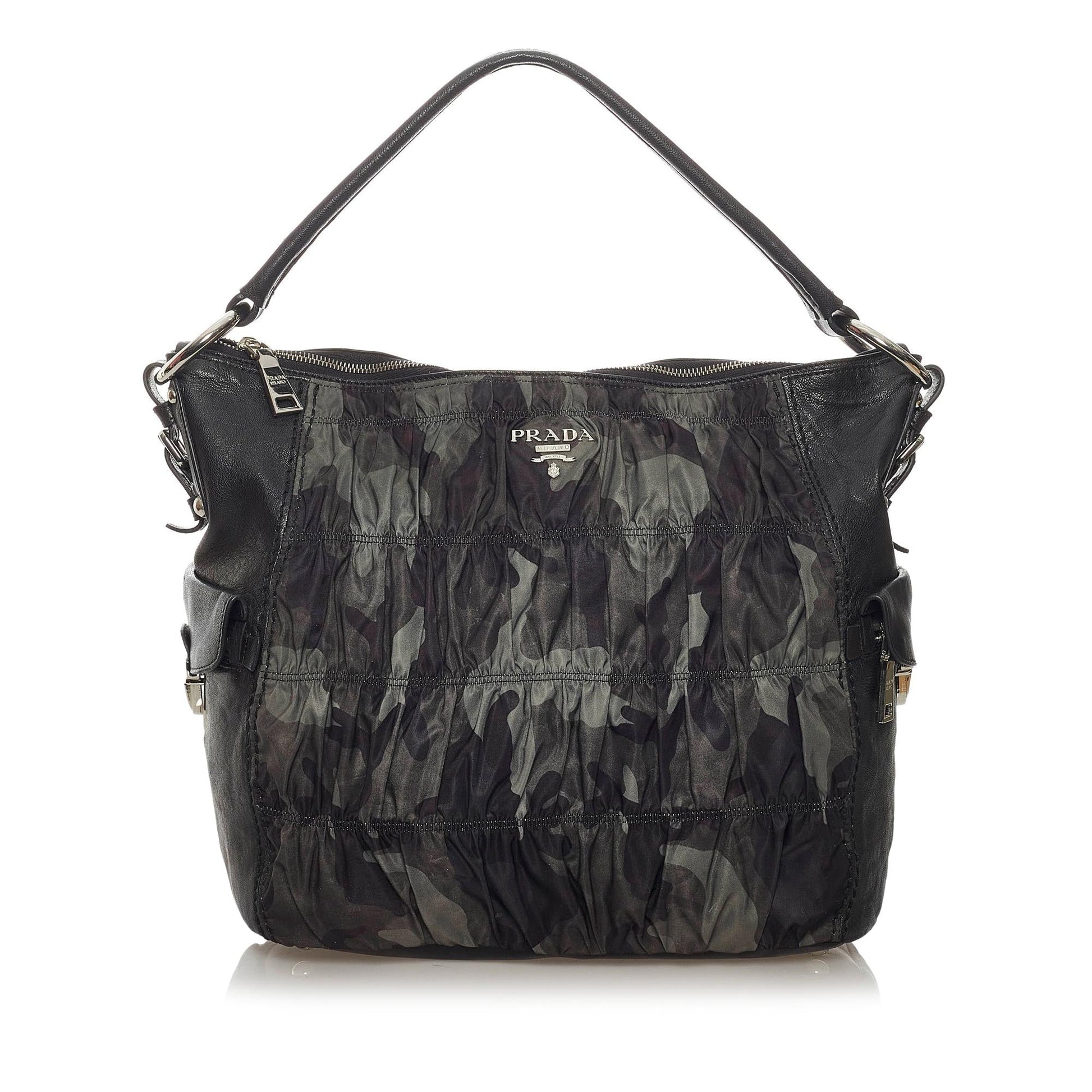Prada Camouflage Tessuto Gaufre Tote Bag - Rovelle Bags