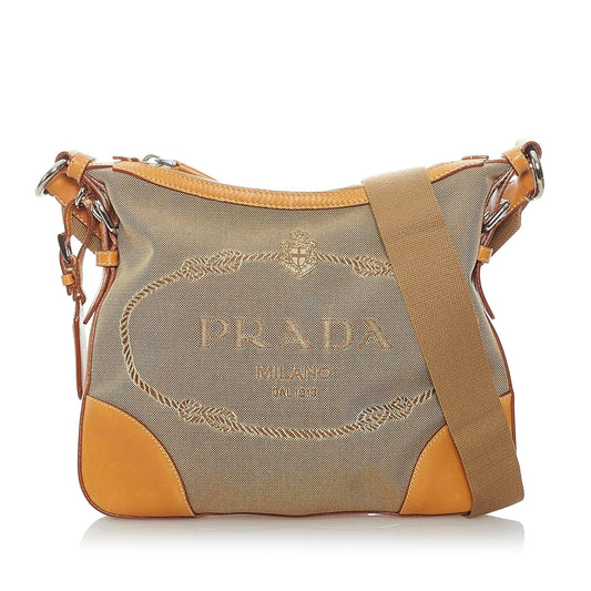 Prada Canapa Canvas Crossbody Bag - Rovelle Bags