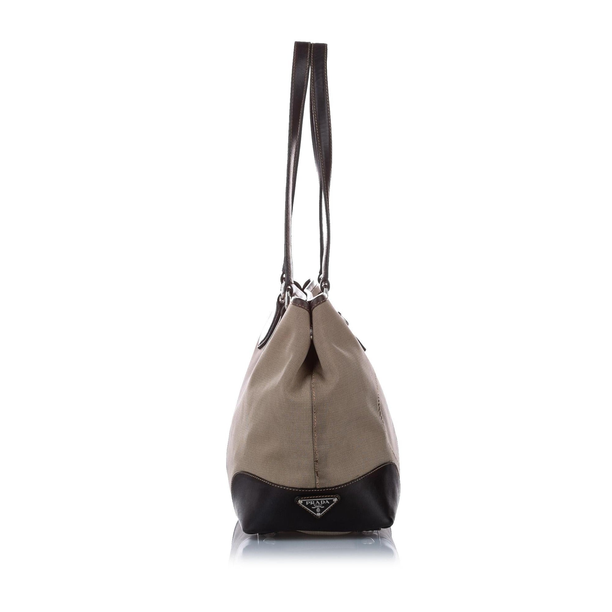 Prada Canapa Canvas Tote Handbag - Rovelle Bags