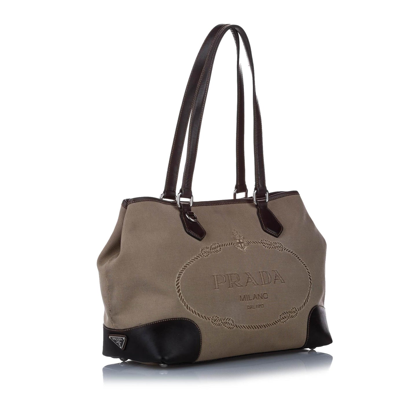 Prada Canapa Canvas Tote Handbag - Rovelle Bags