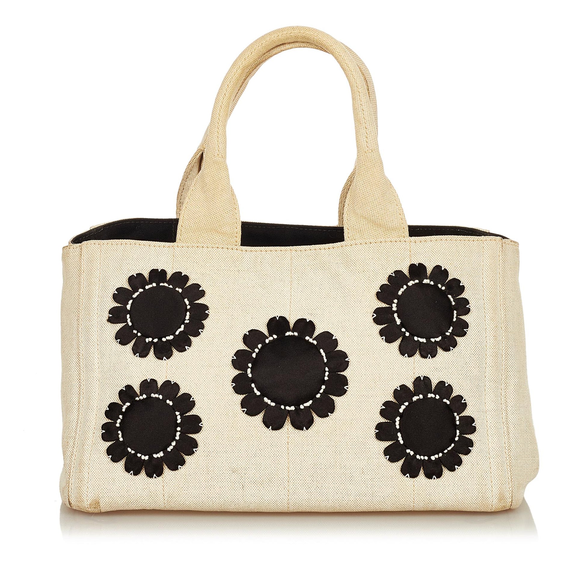 Prada Canapa Floral Handbag Style 2 - Rovelle Bags