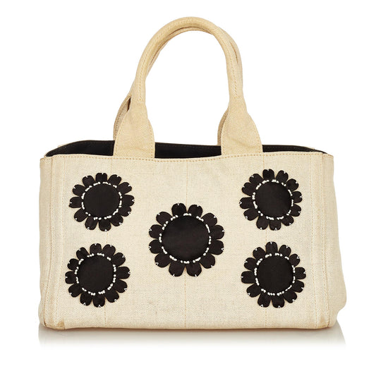 Prada Canapa Floral Handbag Style 2 - Rovelle Bags
