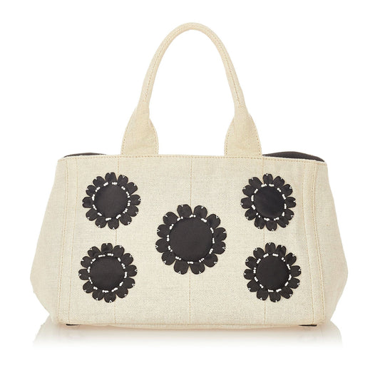 Prada Canapa Floral Handbag - Rovelle Bags