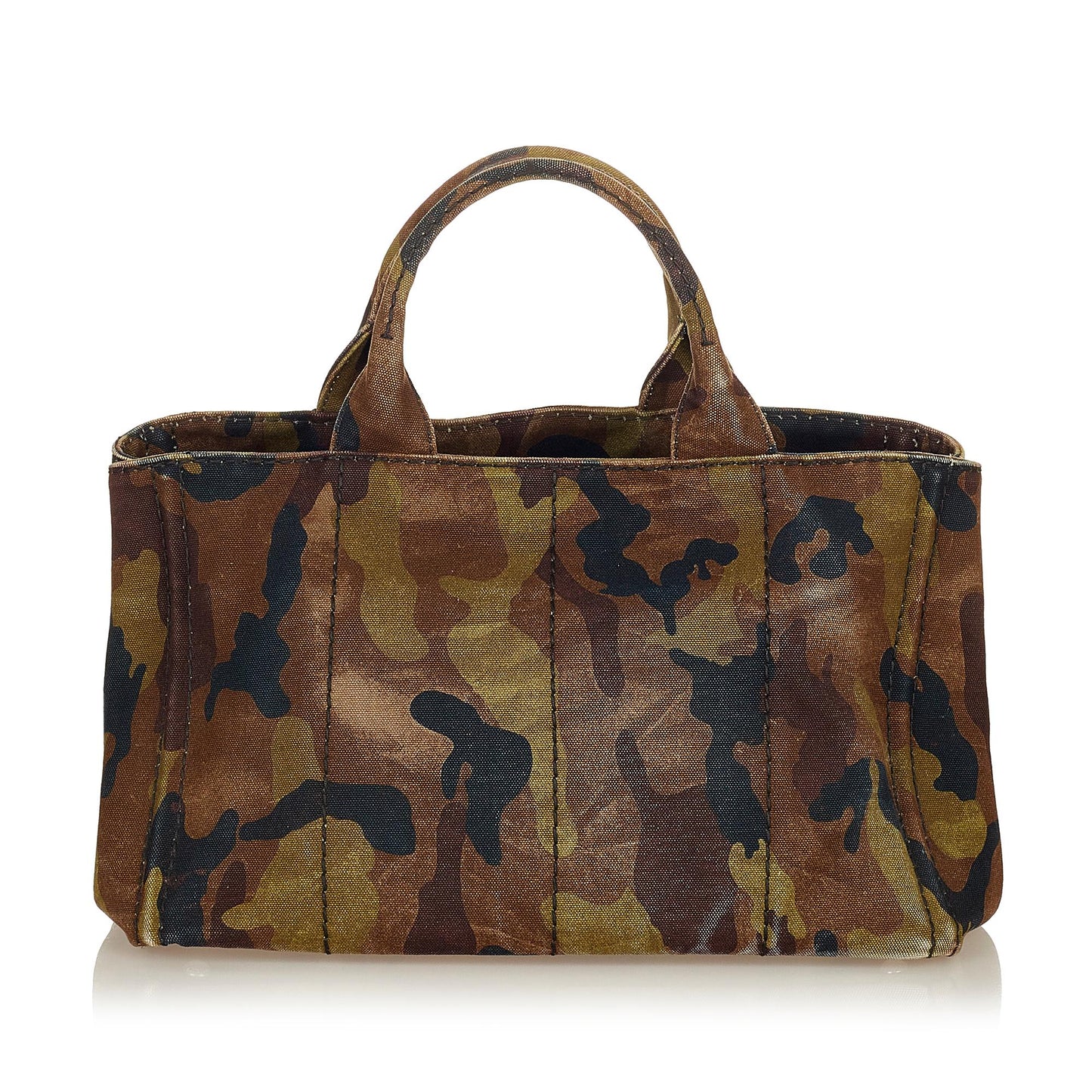 Prada Canapa Logo Camouflage Canvas Satchel Style 2 - Rovelle Bags