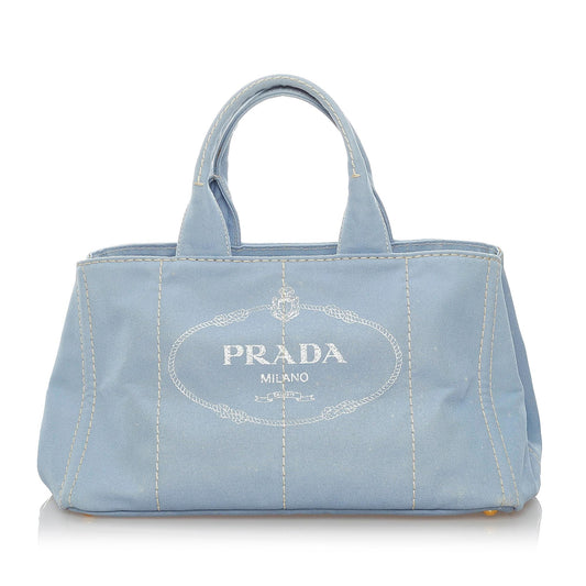 Prada Canapa Logo Canvas Handag Handbag - Rovelle Bags