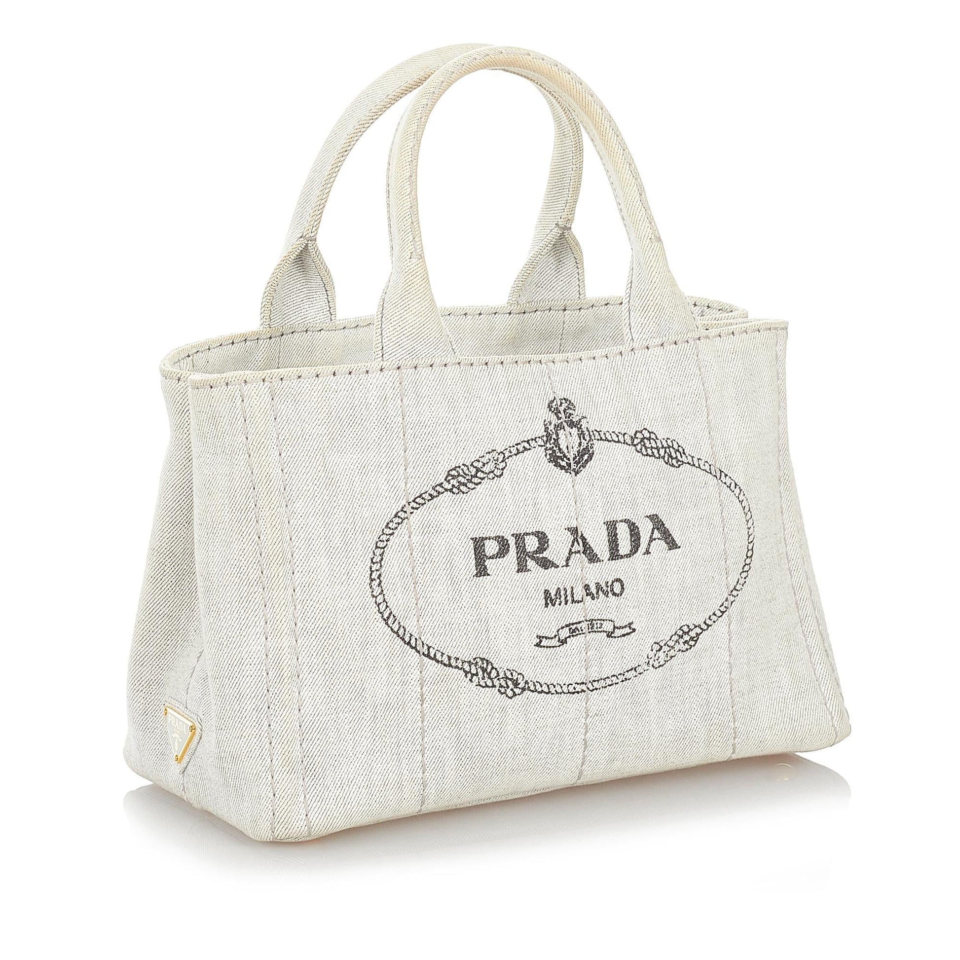 Prada Canapa Logo Canvas Handbag Style 8 - Rovelle Bags