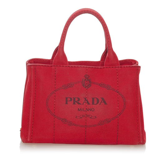 Prada Canapa Logo Canvas Handbag Style 7 - Rovelle Bags