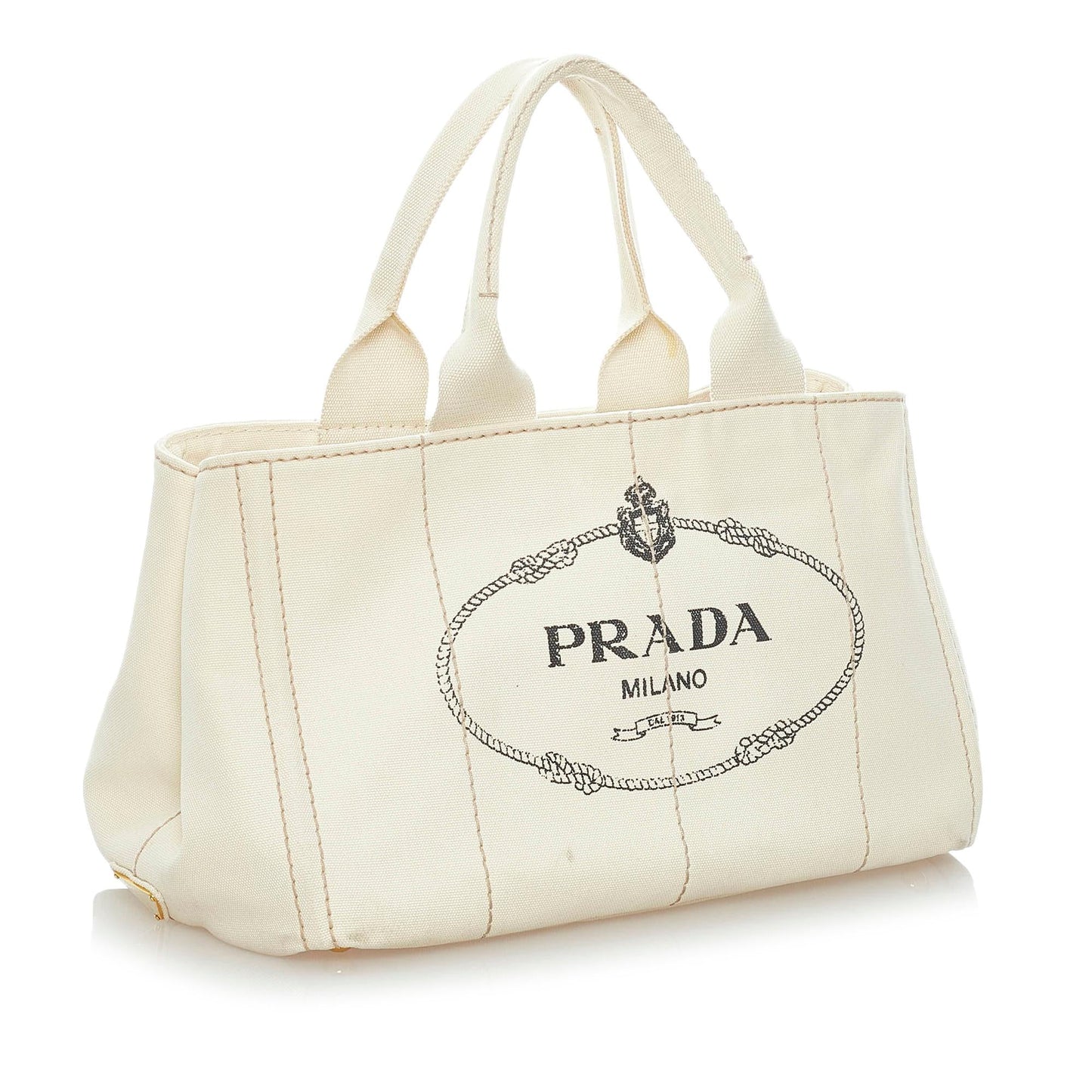 Prada Canapa Logo Canvas Handbag Style 3 - Rovelle Bags