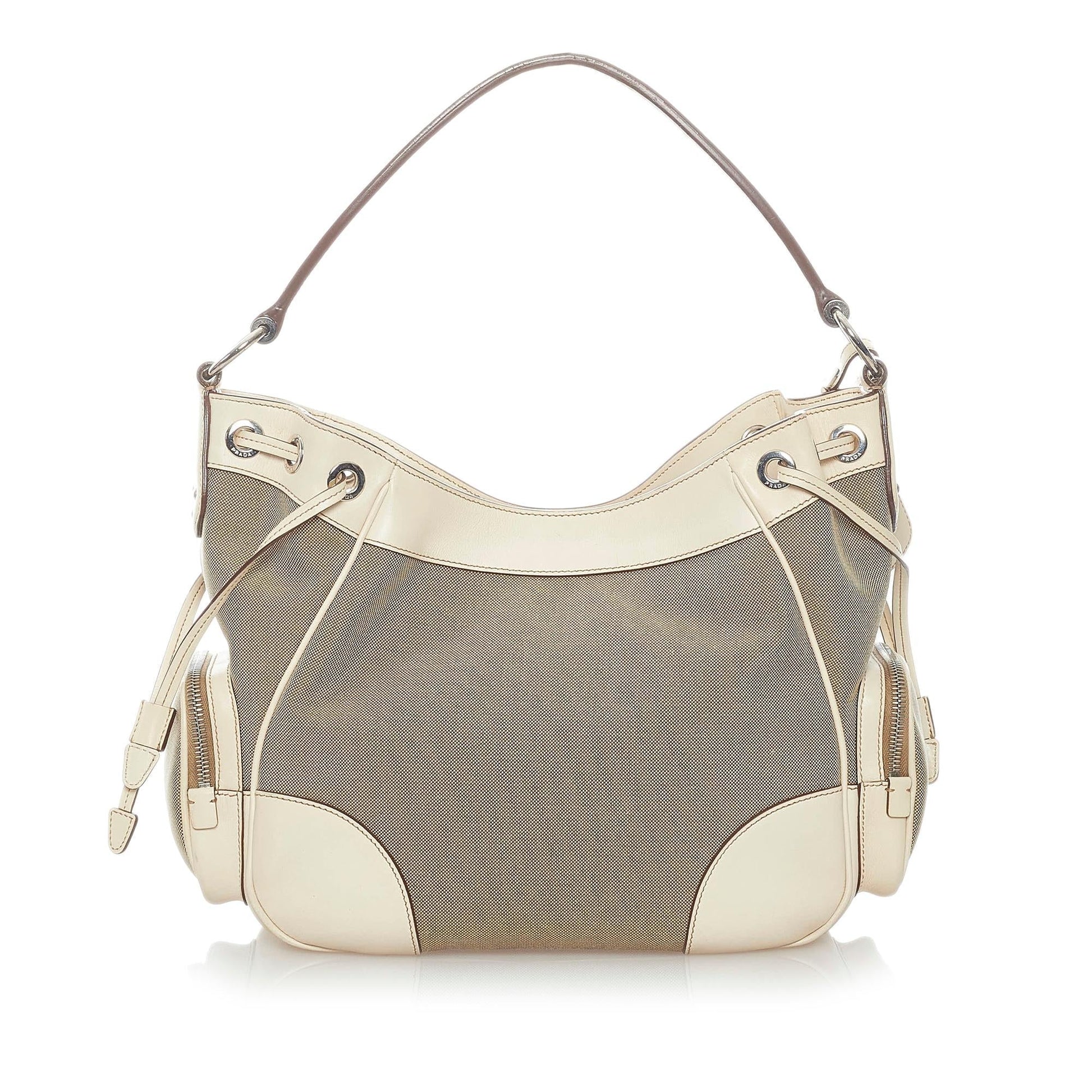 Prada Canapa Logo Canvas Handbag Style 2 - Rovelle Bags