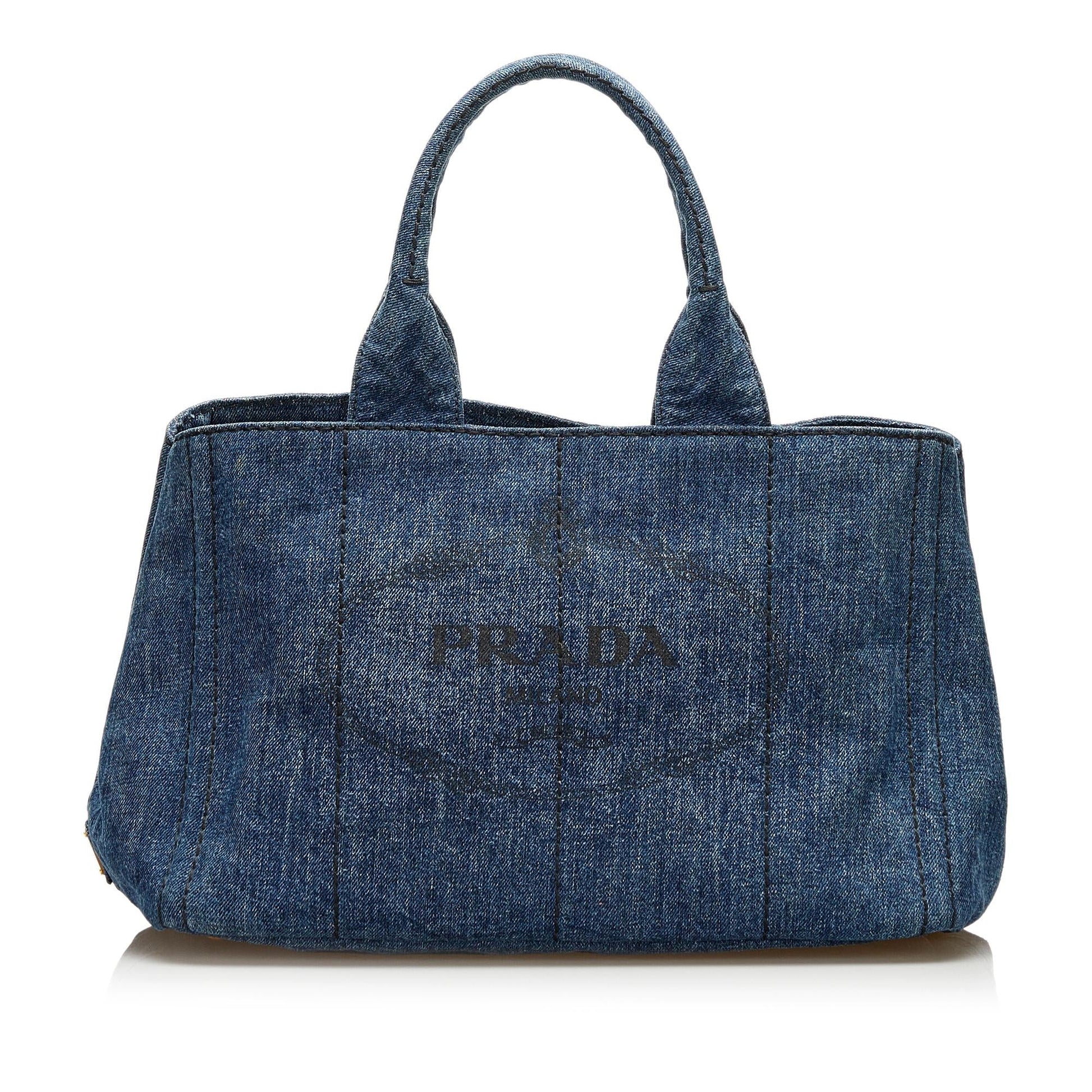 Prada Canapa Logo Canvas Handbag - Rovelle Bags
