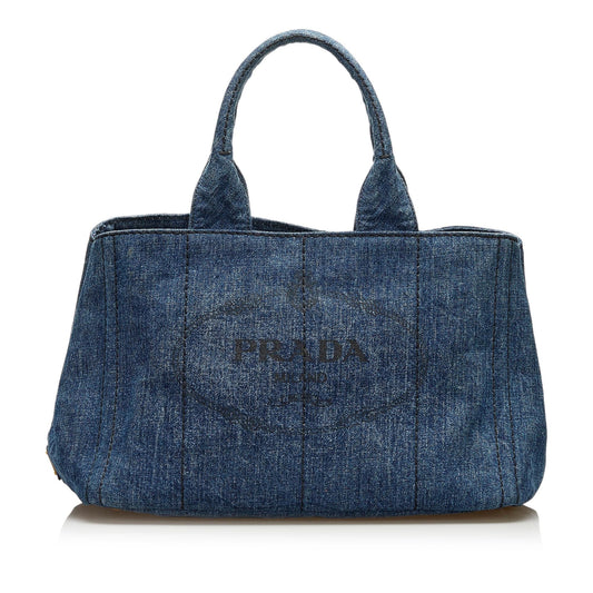 Prada Canapa Logo Canvas Handbag - Rovelle Bags