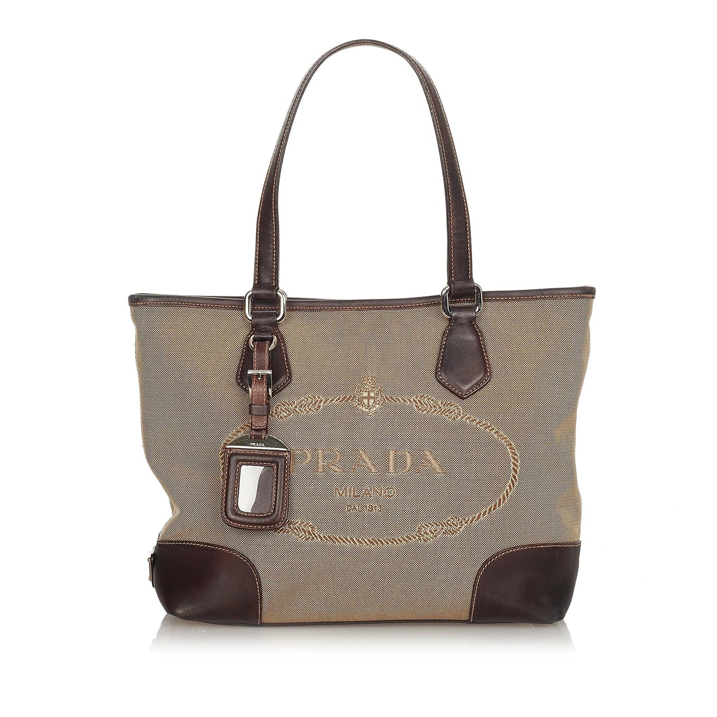 Prada Canapa Logo Canvas Satchel Style 27 - Rovelle Bags