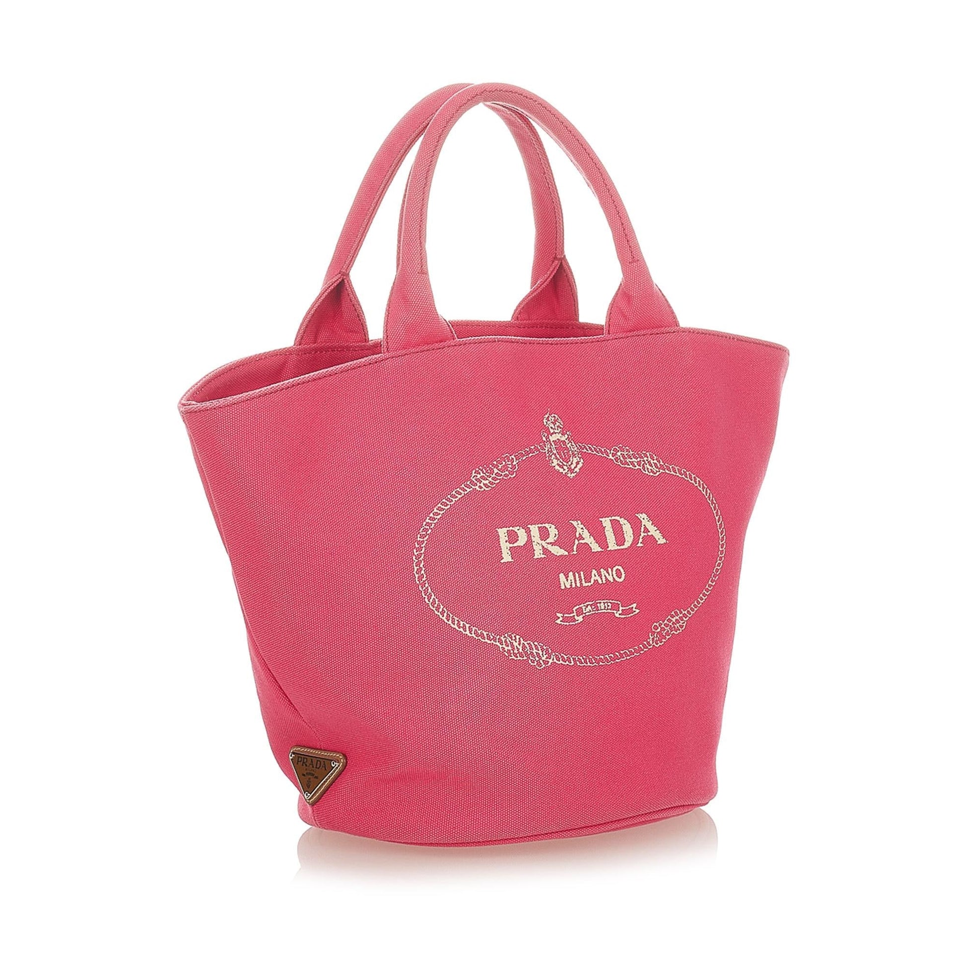 Prada Canapa Logo Canvas Satchel Style 29 - Rovelle Bags