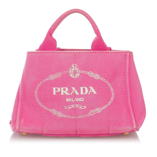 Prada Canapa Logo Canvas Satchel Style 30 - Rovelle Bags