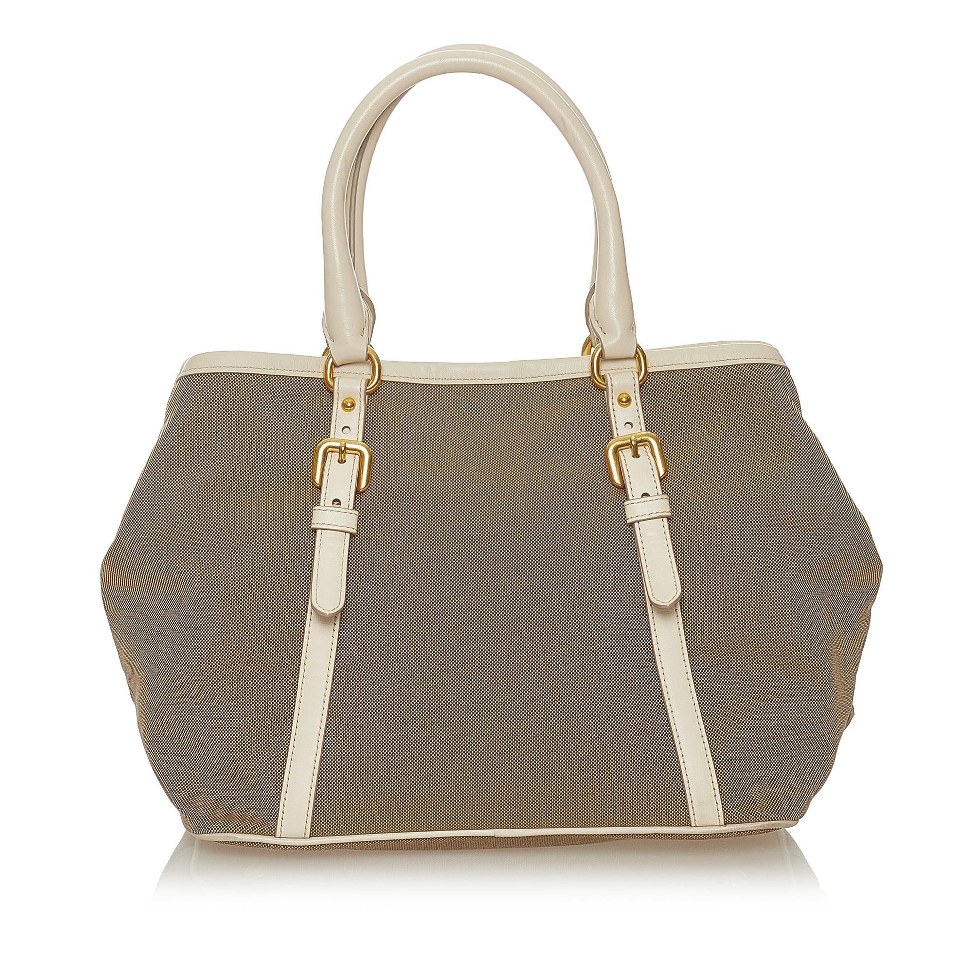 Prada Canapa Logo Canvas Satchel Style 23 - Rovelle Bags