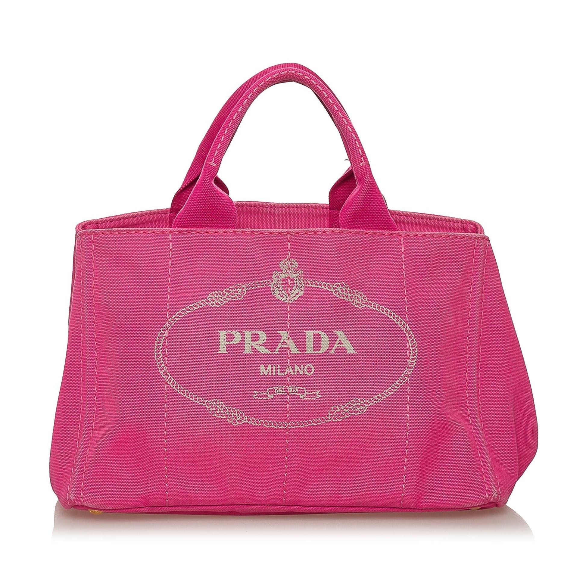 Prada Canapa Logo Canvas Satchel Style 21 - Rovelle Bags