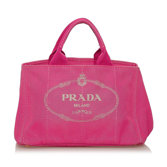 Prada Canapa Logo Canvas Satchel Style 21 - Rovelle Bags