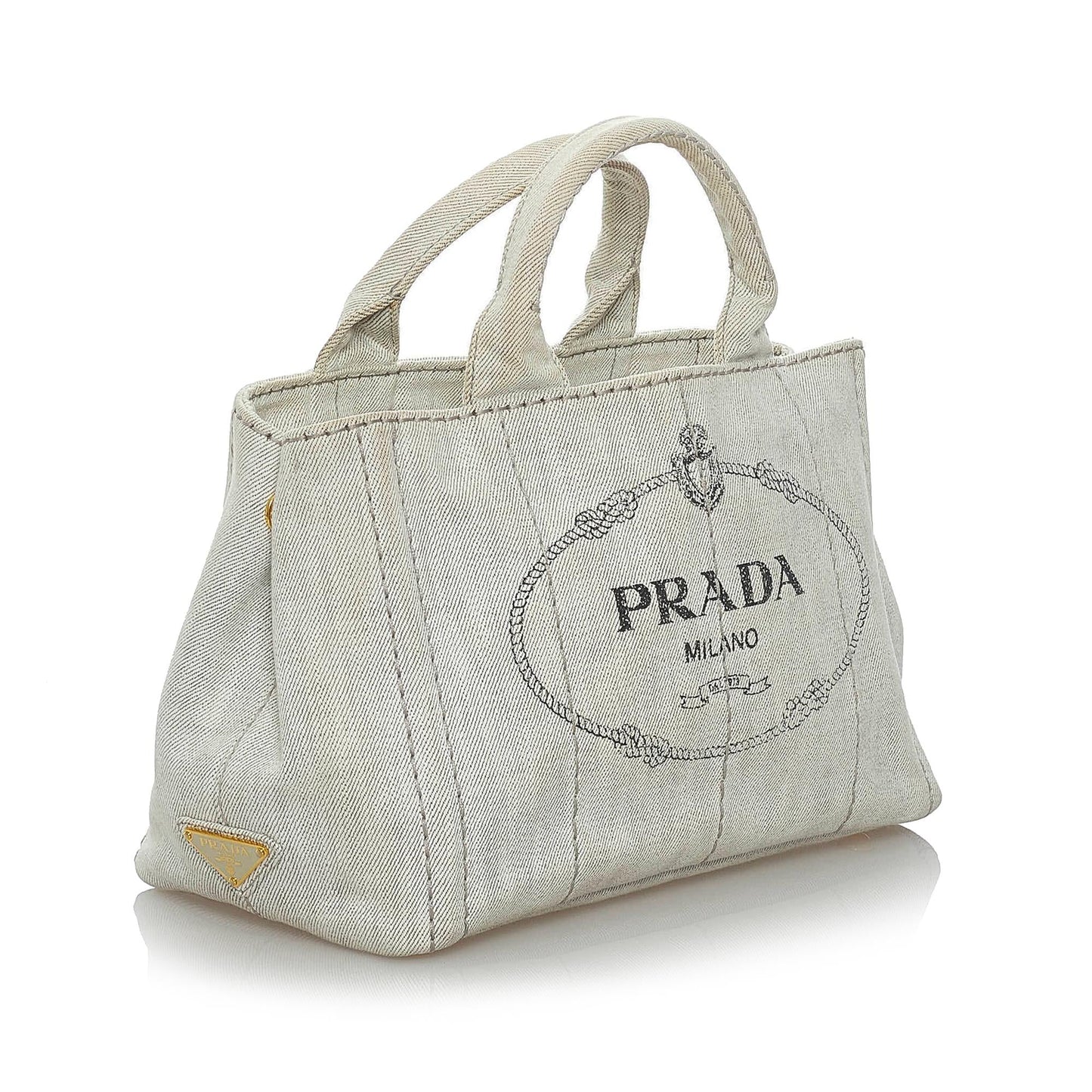 Prada Canapa Logo Canvas Satchel Style 16 - Rovelle Bags