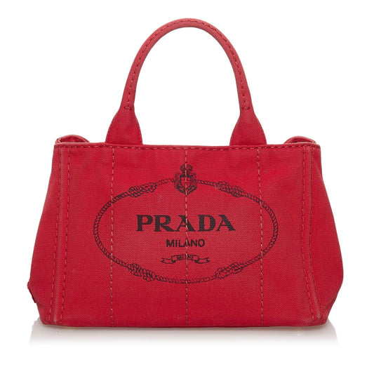 Prada Canapa Logo Canvas Satchel Style 12 - Rovelle Bags