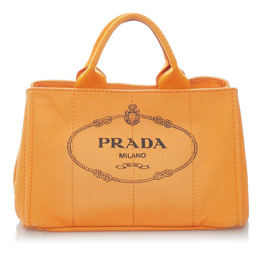 Prada Canapa Logo Canvas Satchel Style 11 - Rovelle Bags