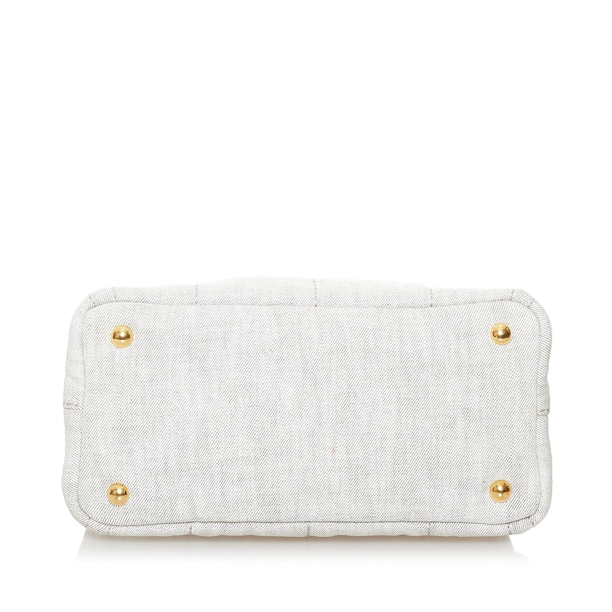 Prada Canapa Logo Canvas Satchel Style 10 - Rovelle Bags