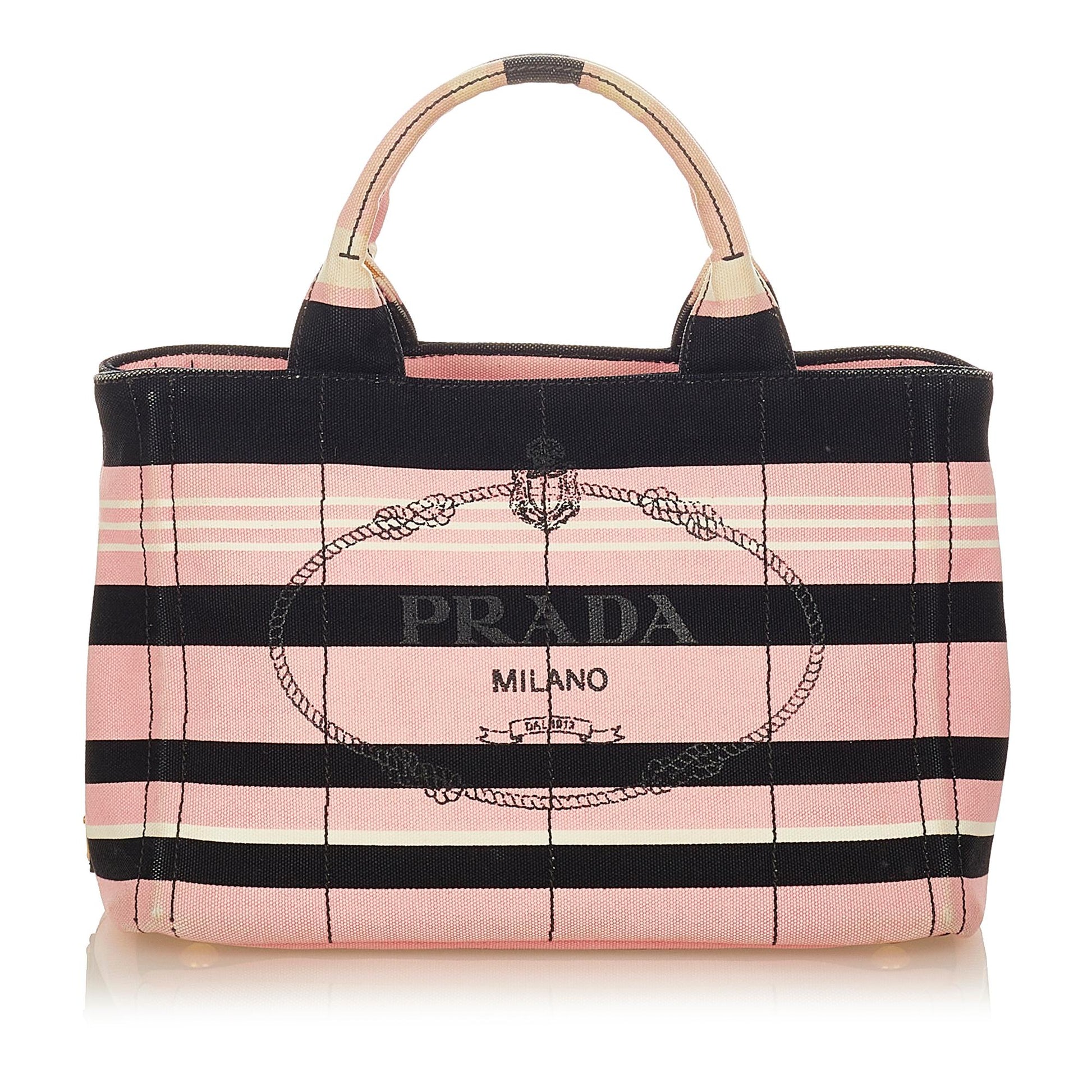 Prada Canapa Logo Canvas Satchel Style 6 - Rovelle Bags
