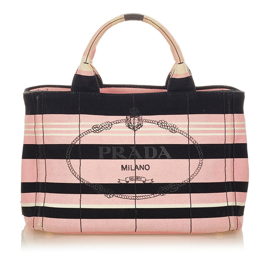 Prada Canapa Logo Canvas Satchel Style 6 - Rovelle Bags